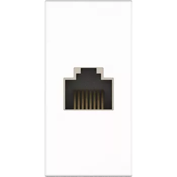 Kindermann Konnect flex 45 click Cat-6 (RJ45) 1 m - Modulares Faceplate-Snap-In - RJ-45 - Weiß, RAL 9003 (7464000827)