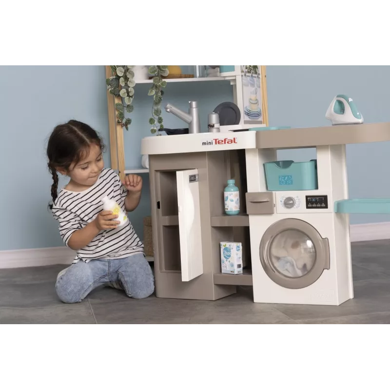 Smoby 311050 Spielküche mit Wäschebereich und Zubehör