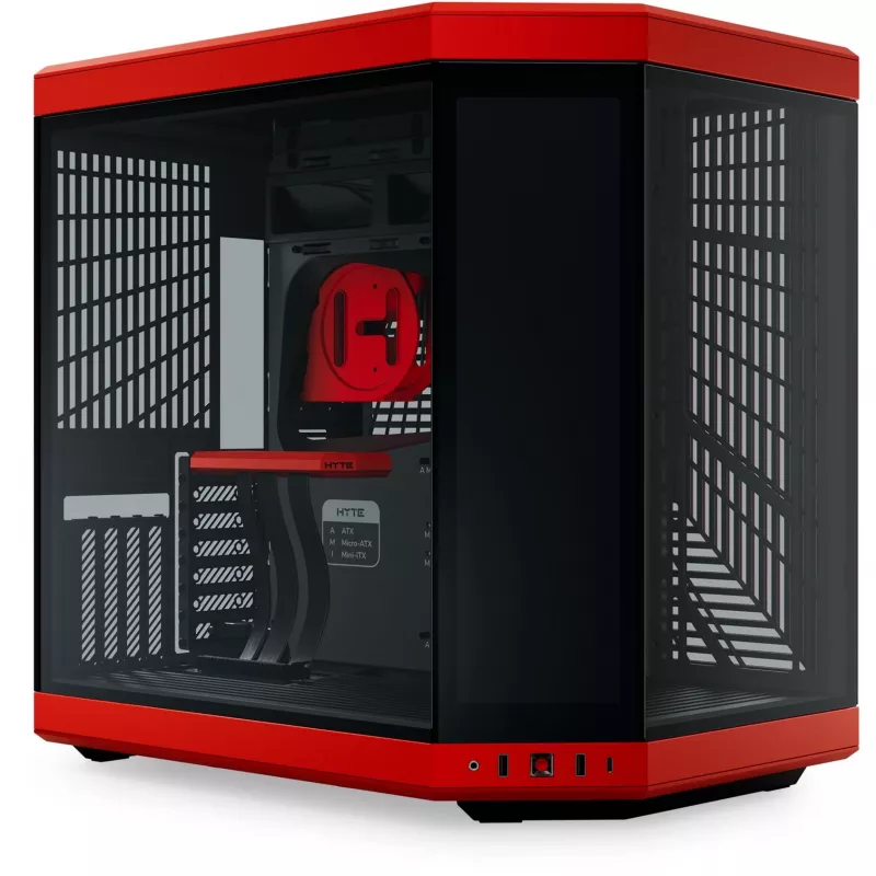 HYTE Y70 Touch Infinite Midi Tower Schwarz, Kirschfarbe