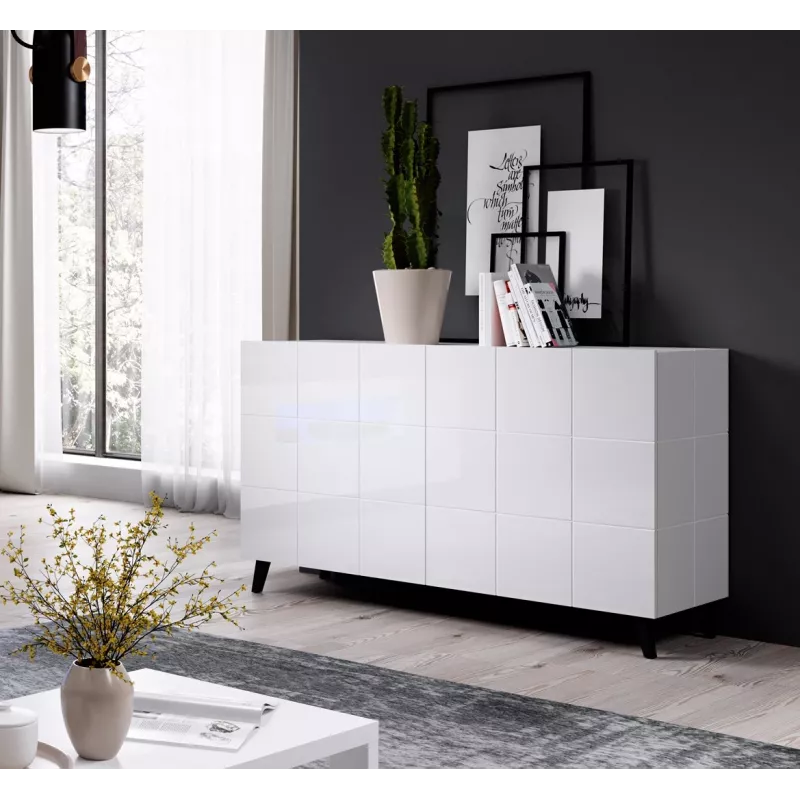 Cama Sideboard 2D REJA weiß glänzend/weiß glänzend
