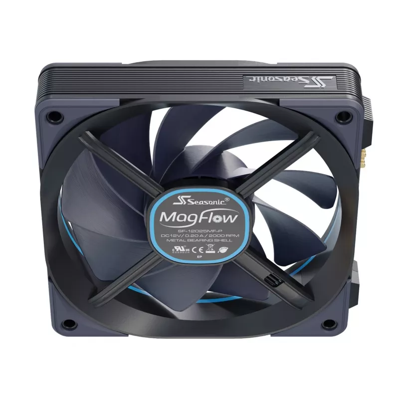 Seasonic MagFlow 1-Fan Kit Computergehäuse 12 cm Schwarz 1 Stück