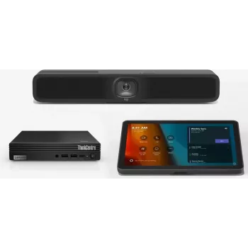 Bundle LOGITECH Tap mit USB Kit + LENOVO ThinkSmart Tiny Kit i3-13100T 16GB 256GB SSD + MeetUp 2 4K Videokonferenzkamera