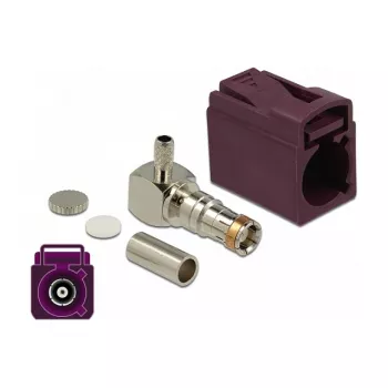 Koaxial-Steckverbinder DELOCK 89716 – FAKRA D Stecker, 90° abgewinkelt, 13,8 × 21,5 × 9,5 mm
