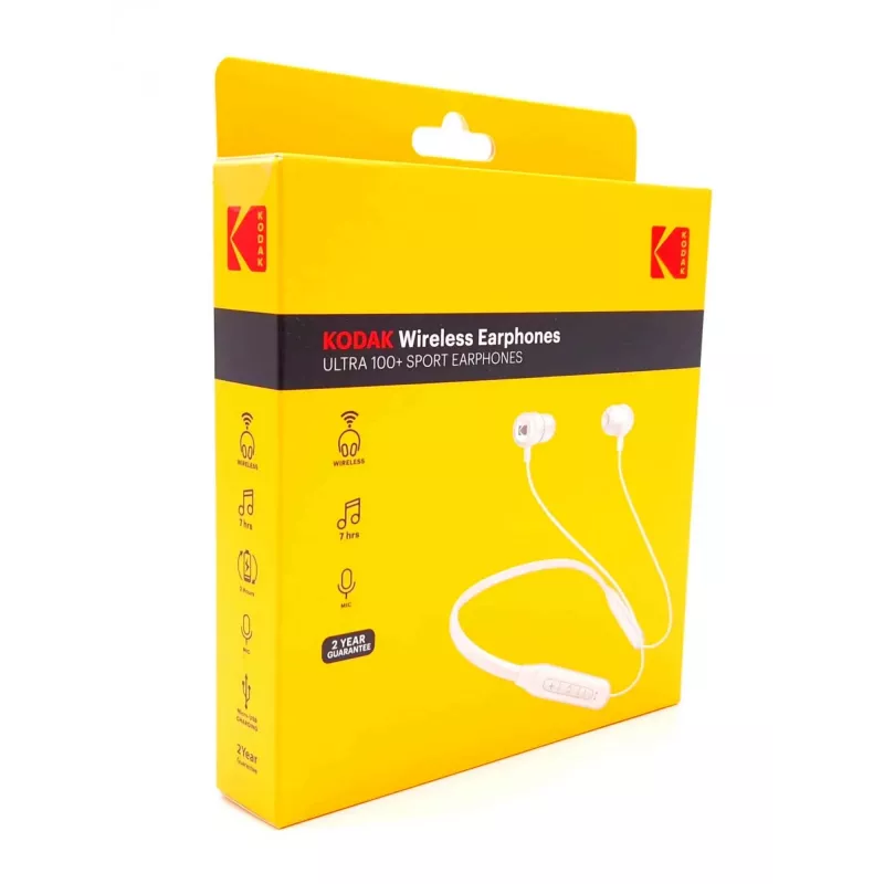 Kodak Ultra 100+ kabellose Sport-Kopfhörer Weiß