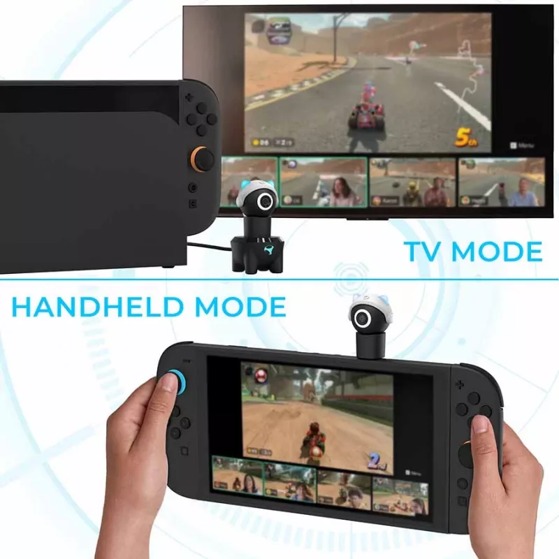 Subsonic Playcam 1080 2in1 HD Mini Kamera für Nintendo Switch 2 Hellblau