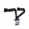Monitor-Halterung GEMBIRD MA-DA2-03 für Bildschirme bis 35 Zoll, Tischklemme, VESA 75x75–100x100, 20 kg, schwarz, Dual-Display