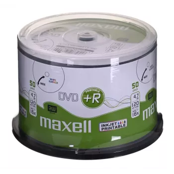 MAXELL DVD+R 4,7 GB 16x 50er-Packung bedruckbare Cakebox