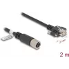 Netzwerkkabel DeLOCK M12-Kabel X-kodiert 8-polig Buchse auf RJ45-Stecker Cat.6A 2 m schwarz