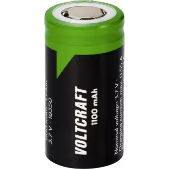 Voltcraft VC-18350 Spezialbatterie 18350 Flat-Top Lithium 3,7 V 1100 mAh (VC-16569880)