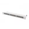 Patchpanel 1U LANBERG PPS7-1024-S – 24-Port, Cat7, F/UTP, Metall, 1U (445×102×44,5 mm)