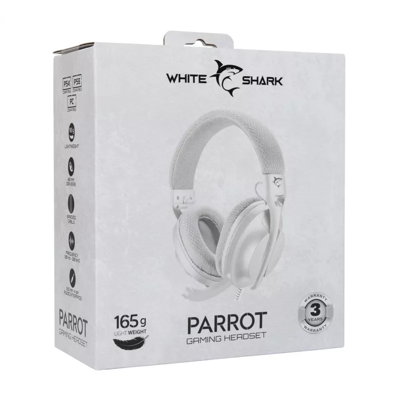 Kopfhörer White Shark GH-2440 Parrot Weiß/Grau