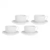 LA PORCELLANA BIANCA CORTE Set mit 4 Tassen und Untertassen 450 ml