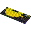 LORGAR KBP70TKLW, Kabellose TKL Mechanische Gaming-Tastatur Pro, Schwarz/Gelb, EN-Layout