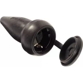 as - Schwabe 60417 Schutzkontaktkupplung Vollgummi 230 V Schwarz IP44 (60417)