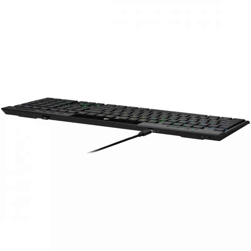 Corsair K100 RGB AIR Wireless Ultra-Thin Mechanical Gaming Tastatur, Cherry ULP Tactile – schwarz, DE