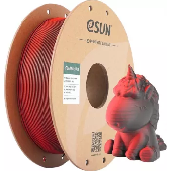 PLA MATTE DUAL 1,75 mm ROT SCHWARZ 1 kg ESUN 3D-FILAMENT (PLA-MTD175B-BR1P1)