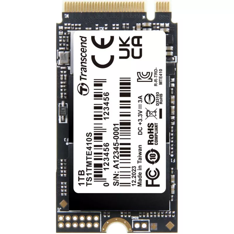 SSD-Festplatte Transcend 1 TB M.2 PCI Express 4.0 NVMe 3D NAND TS1TMTE410S