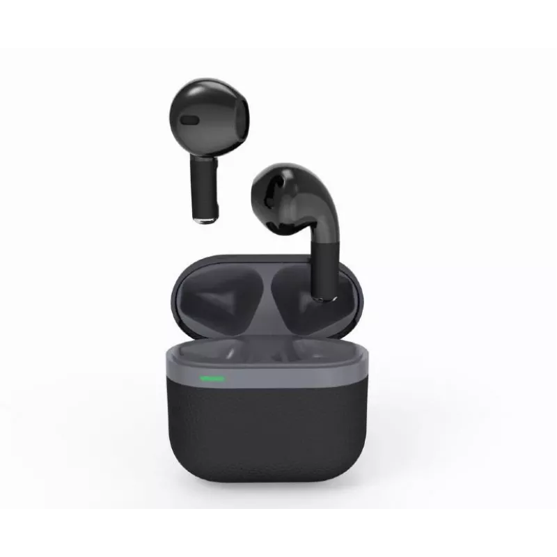 Bluetooth-Headset GEMBIRD TWS-02-BK, In-Ear TWS, Schwarz/Grau, bis zu 5 Std. Wiedergabe, eingebautes Mikrofon, Ladecase