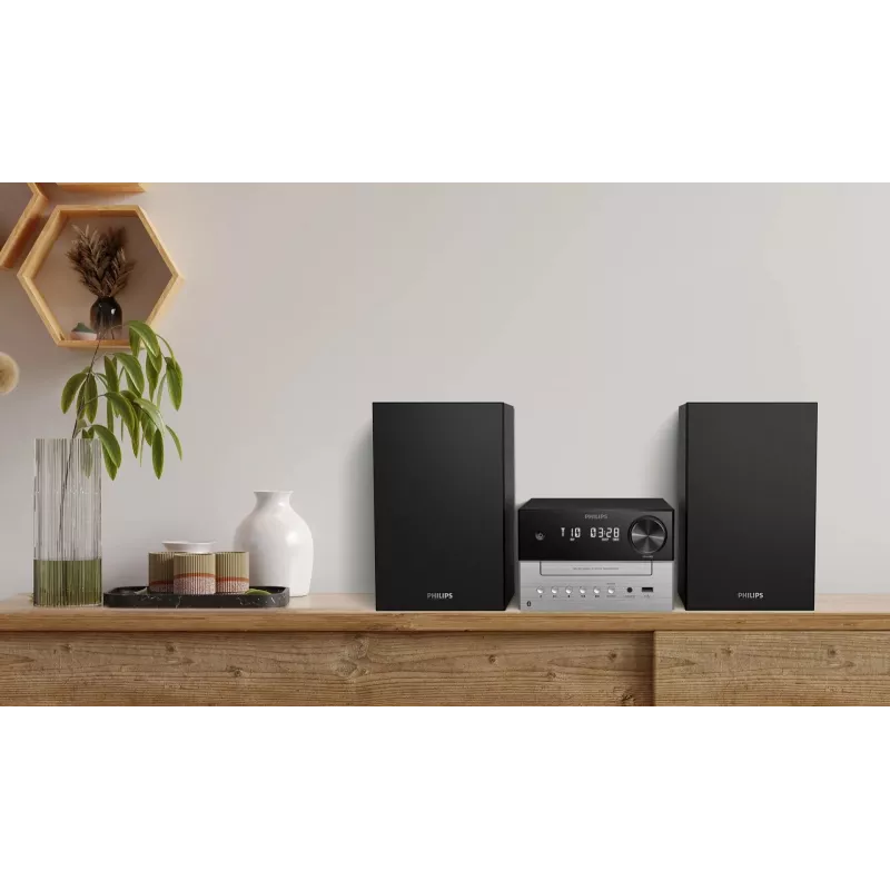 Philips TAM3205M2 Home-Audio-System Home-Audio-Mikrosystem 20 W Schwarz, Silber