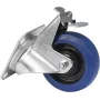 Transportrolle Roadinger RD-100B 100 mm blau mit Bremse