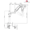 Schreibtisch-Monitorhalterung MACLEAN MC-775 für 32 Zoll (81,3 cm) Bildschirme, VESA 75x75–100x100, bis 8 kg, grau