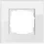 Glas-Abdeckplatte GIRA Esprit Glas Weiß, schraubenlos, 95×95×9,85 mm