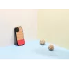Handyhülle man and wood für iPhone 12 / 12 Pro – Fischgrät Azalea Schwarz