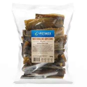 Hundesnacks PETMEX Wildschweinhaut 500 g – natürliche getreidefreie Kausnacks, Wildgeschmack, Protein 88,2 %, Fett 4,1 %