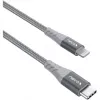 USB 2.0 Adapterkabel, USB-C-Stecker > Lightning-Stecker (Silber/Grau, 1 Meter, PD, ummantelt)