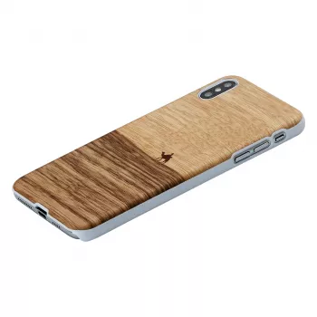 Smartphone-Hülle man and wood für iPhone XS Max — terra white