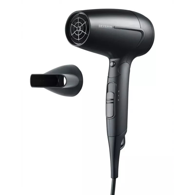 Haartrockner SEVERIN HT 0159 — 1600 W, Dual-Spannung 110/220–240 V, 2 Geschwindigkeiten, Kaltlufttaste, 1,8 m Kabel, schwarz