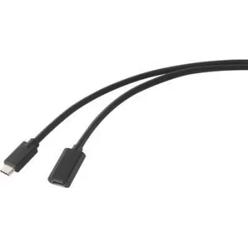 Renkforce USB-Kabel USB 3.2 Gen2x2 USB-C™-Stecker, USB-C™-Buchse 2,00 m Schwarz PVC-Mantel (RF-4755222)