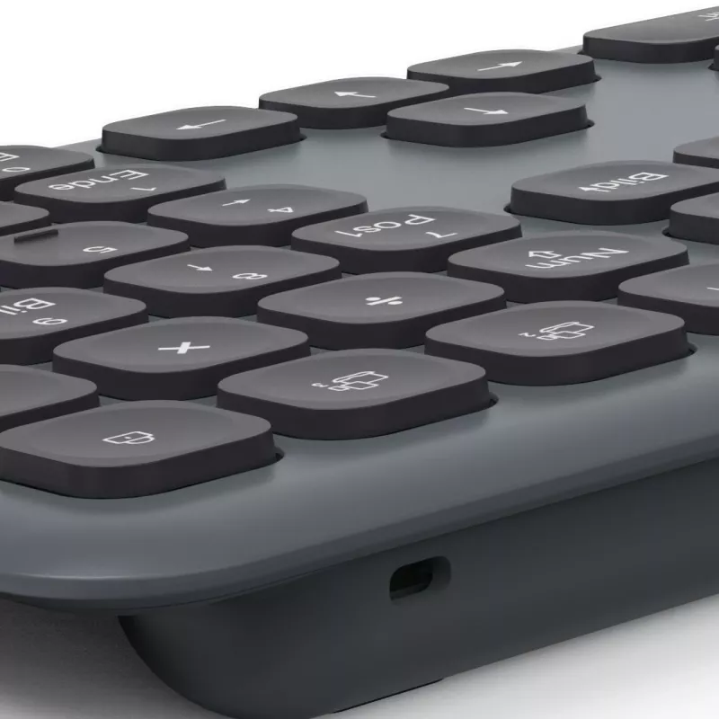 Multi-Device Tastatur- und Maus-Set Schwarz Grau