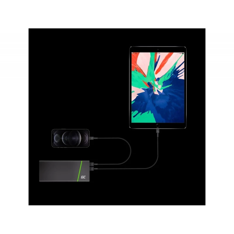 Lightning-Kabel Grün Cell KABGC18 — 2 m, Lightning auf USB-A, schwarz