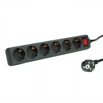 Power Extension ROLINE 19.07.1075 3 m 6 AC Outlet Indoor Schwarz