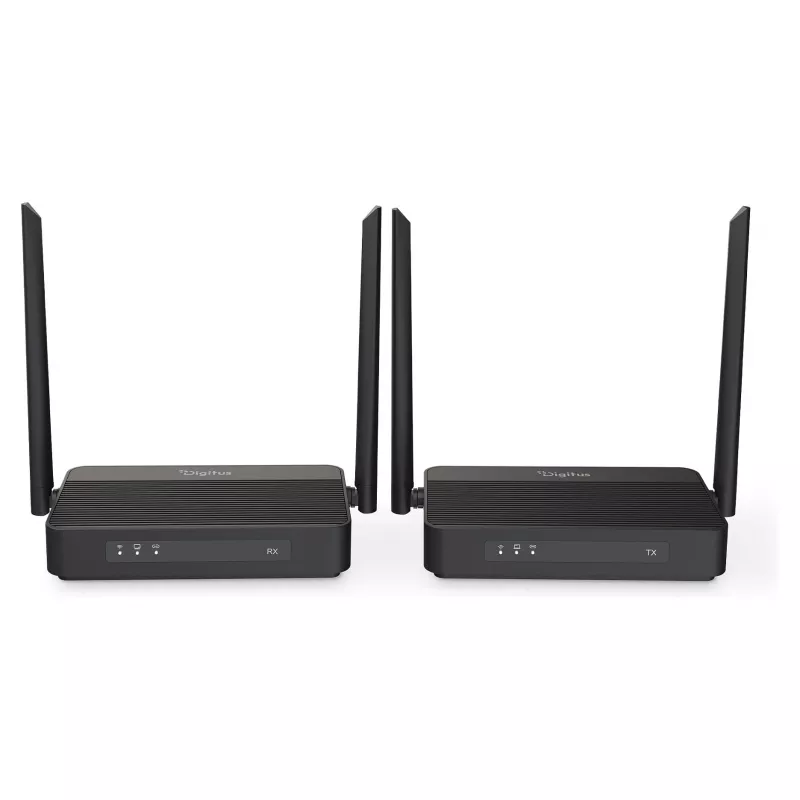 Kabelloses HDMI-KVM-Extender-Set DIGITUS DS-55360 – Sender & Empfänger, kabellos, 100 m, 4K/60 Hz, HDMI, USB-A/USB-C