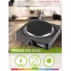Mesko Home MS 6508 Kochfeld Schwarz Tischgerät Plattenkochfeld 1 Zone(n)
