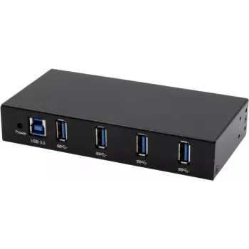 EXSYS EX-11234HMS Interface Hub USB 3.2 Gen 1 (3.1 Gen 1) Type-B 5000 Mbit/s Schwarz (EX-11234HMS)