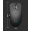 Kabellose Maus MEDIA-TECH MT1124 BT/RF Silent & Recharge — beidhändig, 3200 DPI, Bluetooth + 2,4 GHz USB, 6 Tasten, wiederaufladbar