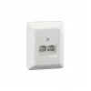Rutenbeck UAE 8/8 (8/8) Ap rw - Wanddose - CAT 3 - RJ-45 X 2 - Pure White, RAL 9010 (Packung mit 10)