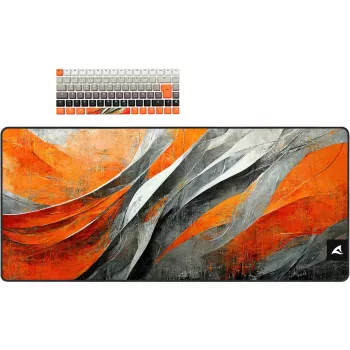 Mechanische Gaming-Tastatur Sharkoon SKILLER SGK50 S3 Design Bundle D6 — orange/grau