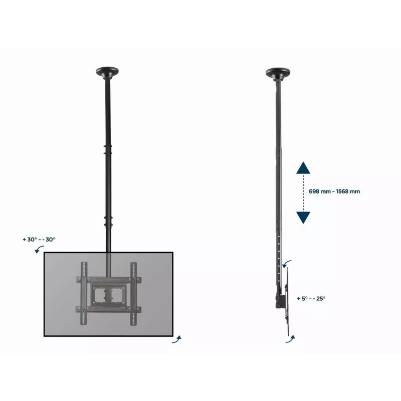 Gembird CM-70 pc(s)-01 TV-Halterung/Ständer 177,8 cm (70) Schwarz