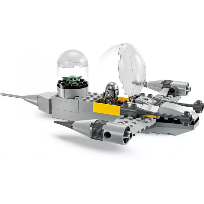 LEGO Star Wars Set 75410 N-1 Starfighter Modell mit 92 Teilen, Minifiguren Mando und Grogu