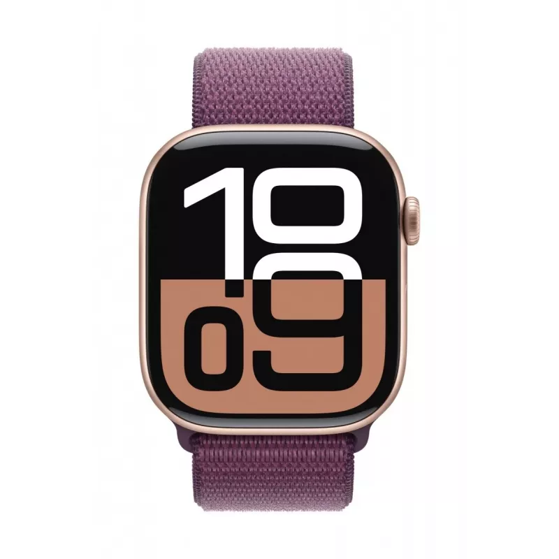 Watch Series 10 GPS 42 mm Roségold Aluminiumgehäuse mit Pflaumen-Sportloop