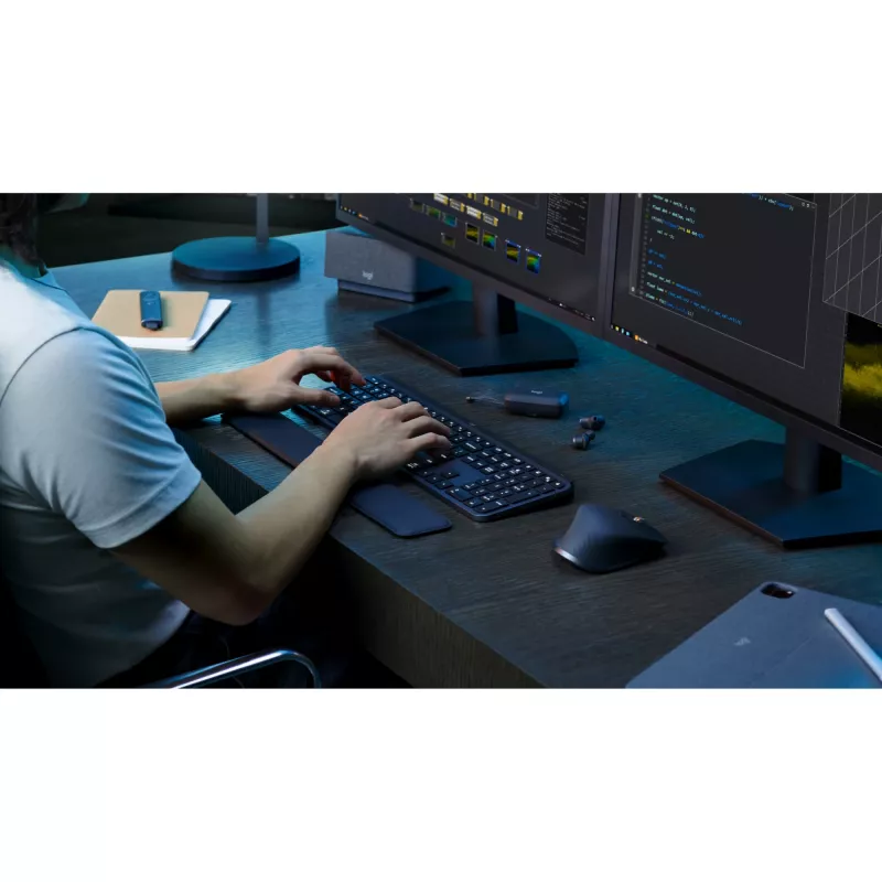 Logitech MX Keys S Combo Tastatur Maus enthalten Büro RF Wireless + Bluetooth QWERTZ Schweizer Graphit
