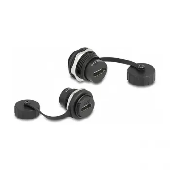 DeLOCK HDMI-A Einbaustecker IP67 wasserdicht staubdicht schwarz