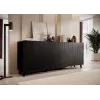 BARI Kommode 200x42x82 schwarz matt