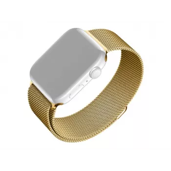 Metall-Mesh-Austauscharmband FIXED FIXMEST-434-GD für Apple Watch 42/44/45/46/49 mm, Gold-Finish