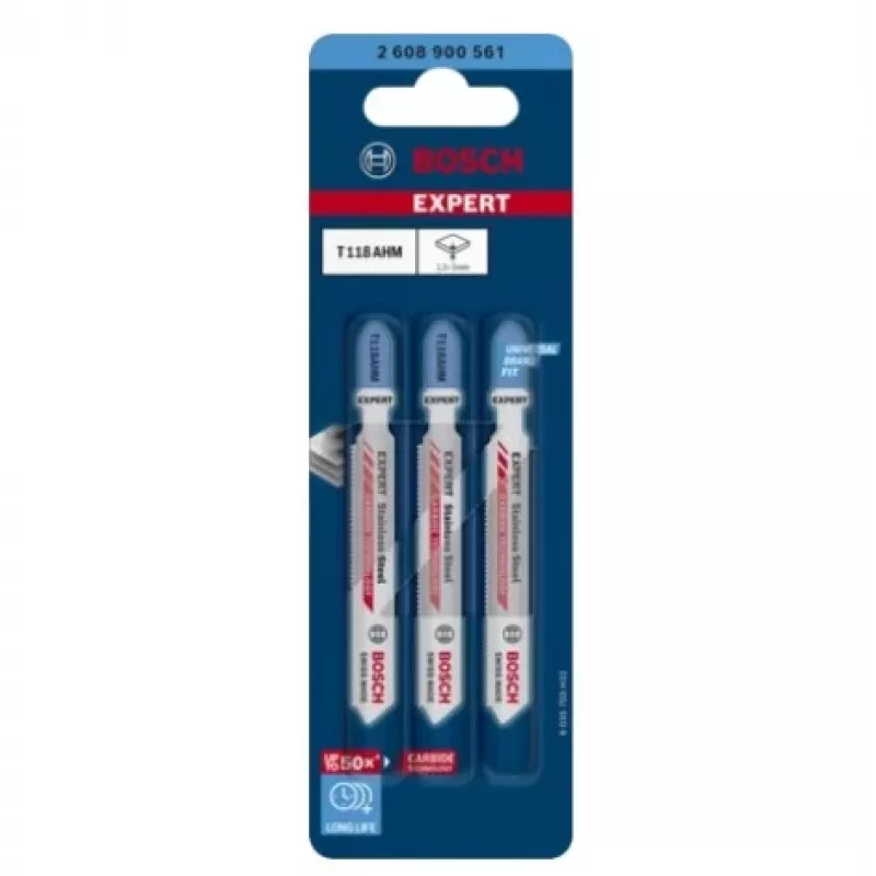 Bosch 2 608 900 561 Stichsägen-/Säbelsägen-/Reziprosägenblatt Stichsägenblatt Carbide 3 Stk.
