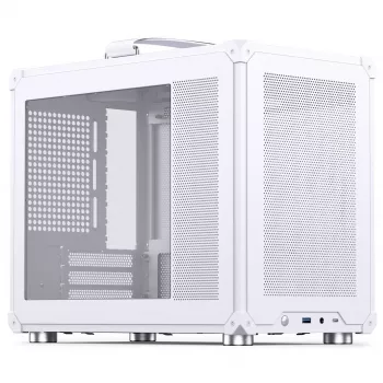 Jonsbo C6 MAX PC-Gehäuse, Mini-Gehäuse, Micro-ATX, Hartglas - Weiß